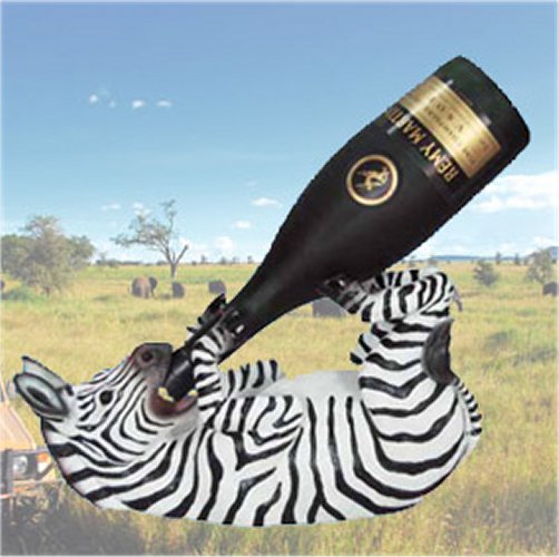 SFD31717 Wild Wine Zebra Wine Bottle Holder